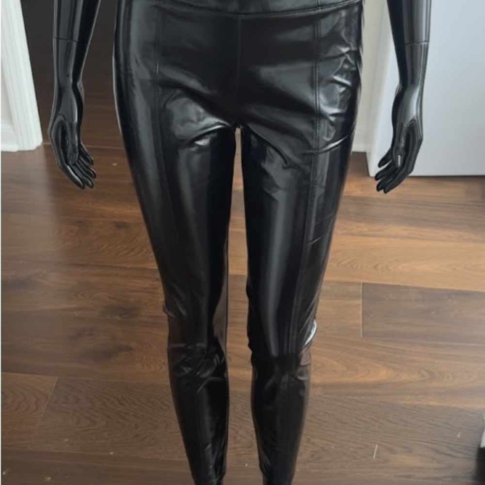 SPANX Shiny Black Leggings